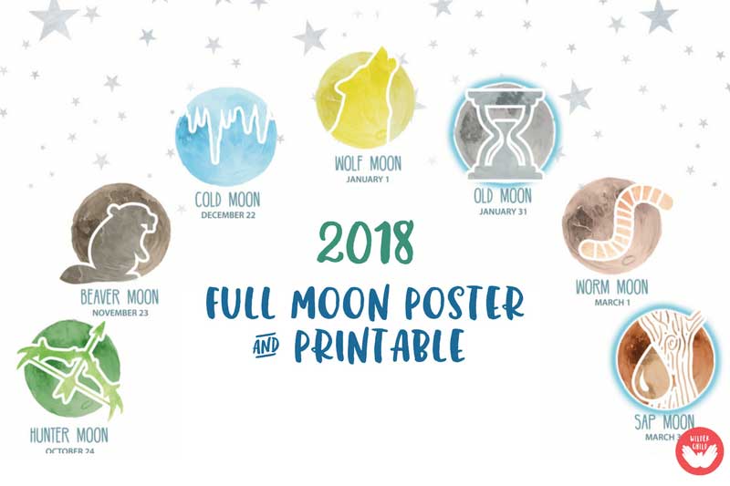2018 Full Moon Poster